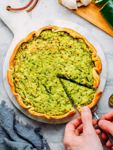 Vegan Savory Zucchini Tart