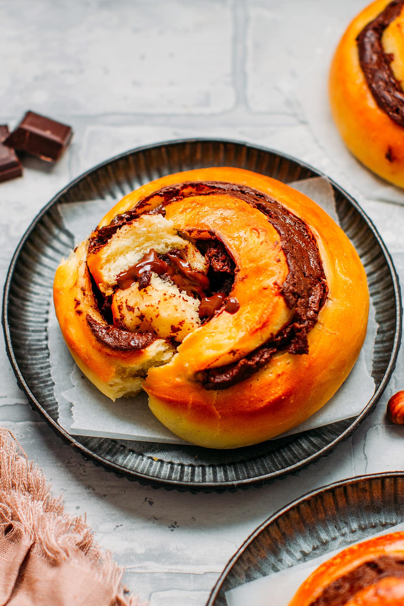 Vegan Chocolate Hazelnut Rolls