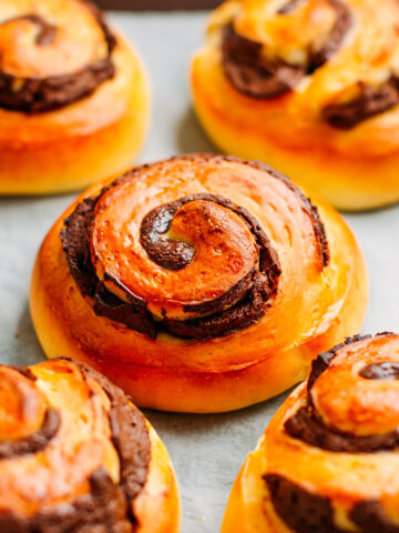 Vegan Chocolate Hazelnut Rolls