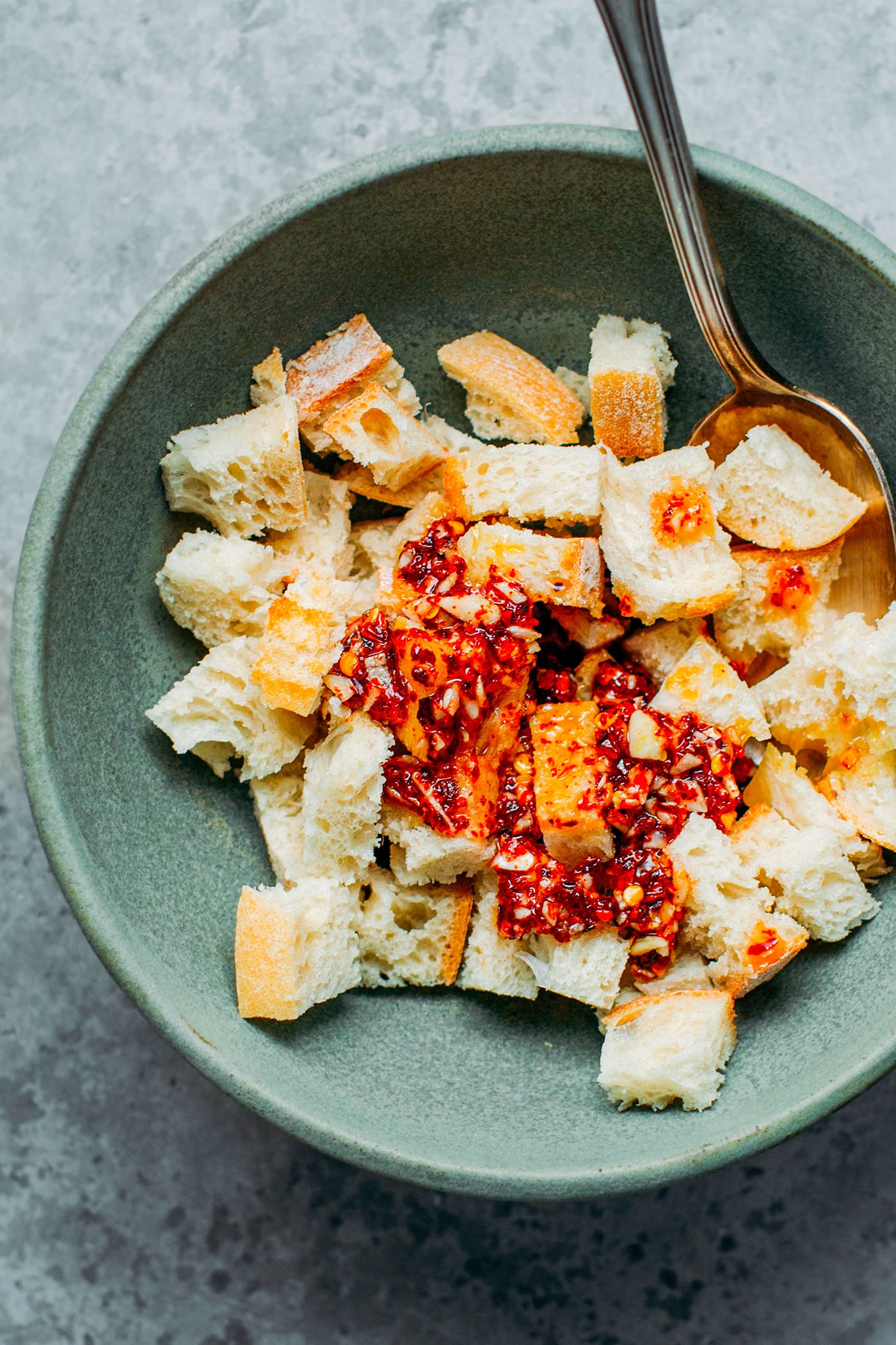 Easy Pumpkin Soup with Spicy Croutons