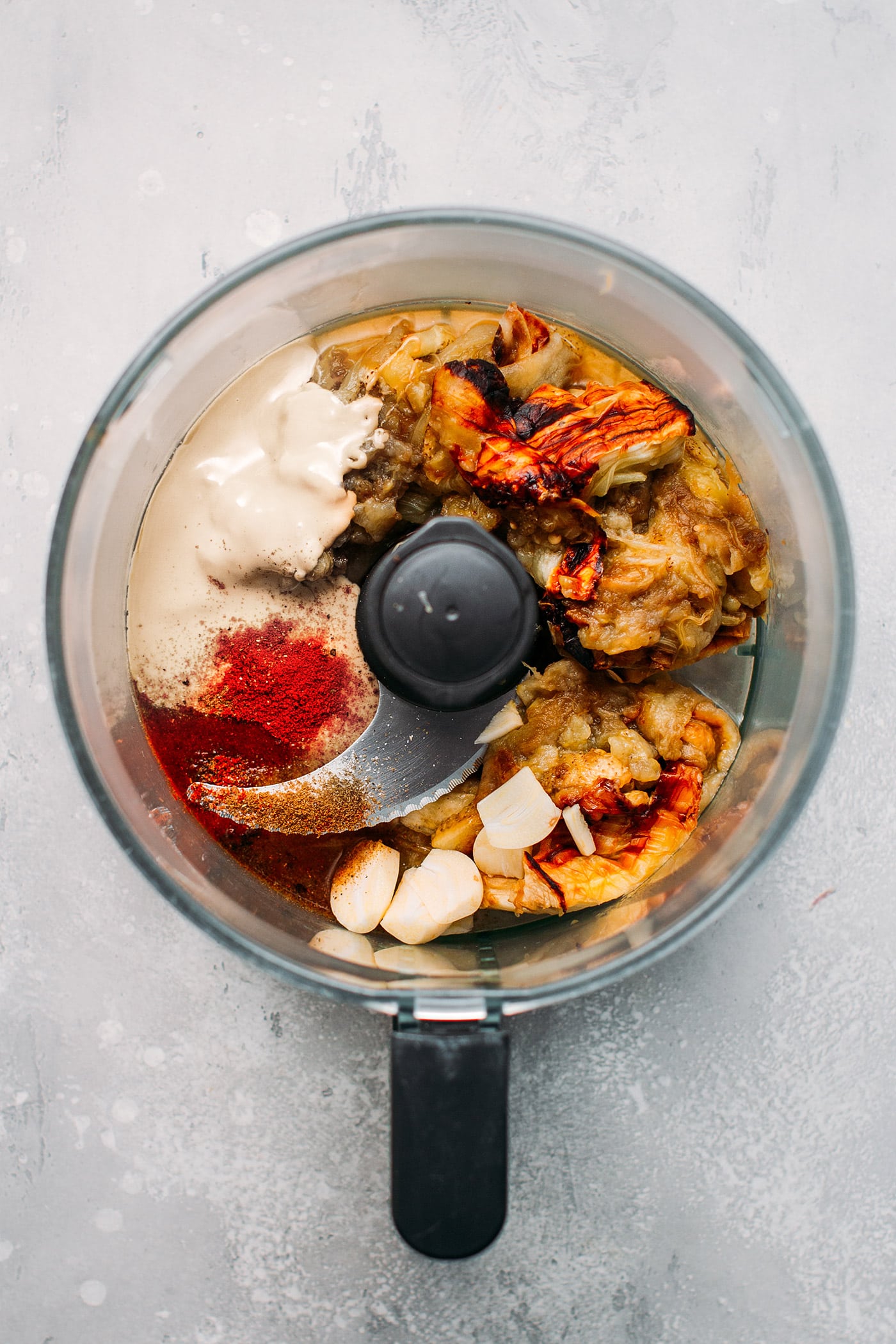 Eggplant Dip with Smoky Tempeh Scramble