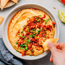 Eggplant Dip with Smoky Tempeh Scramble