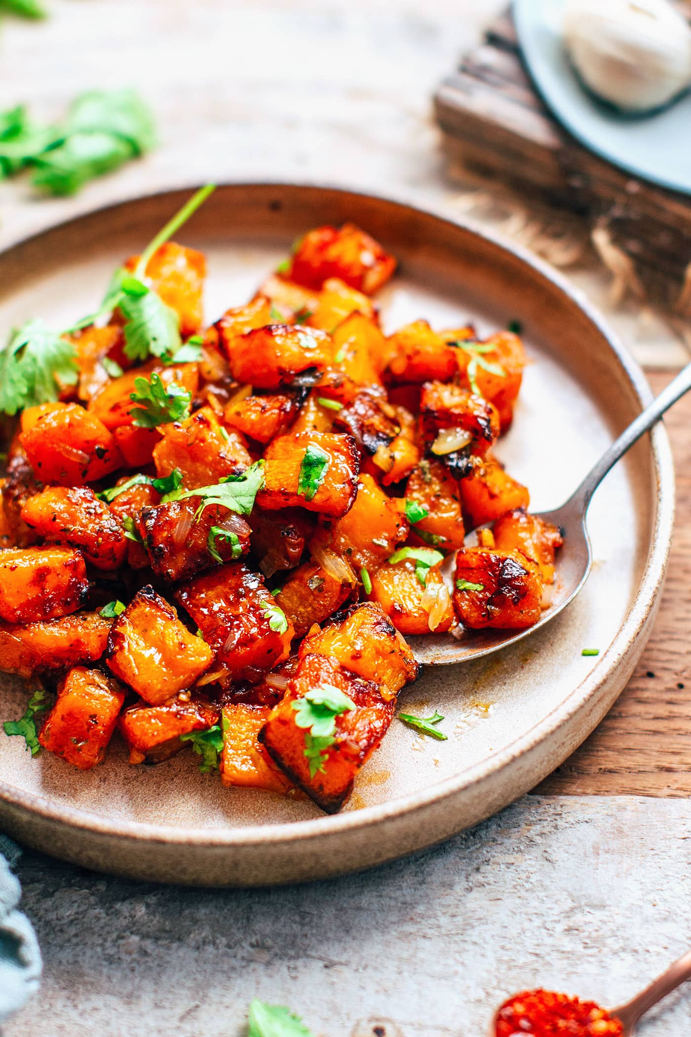 Spicy Glazed Butternut Squash