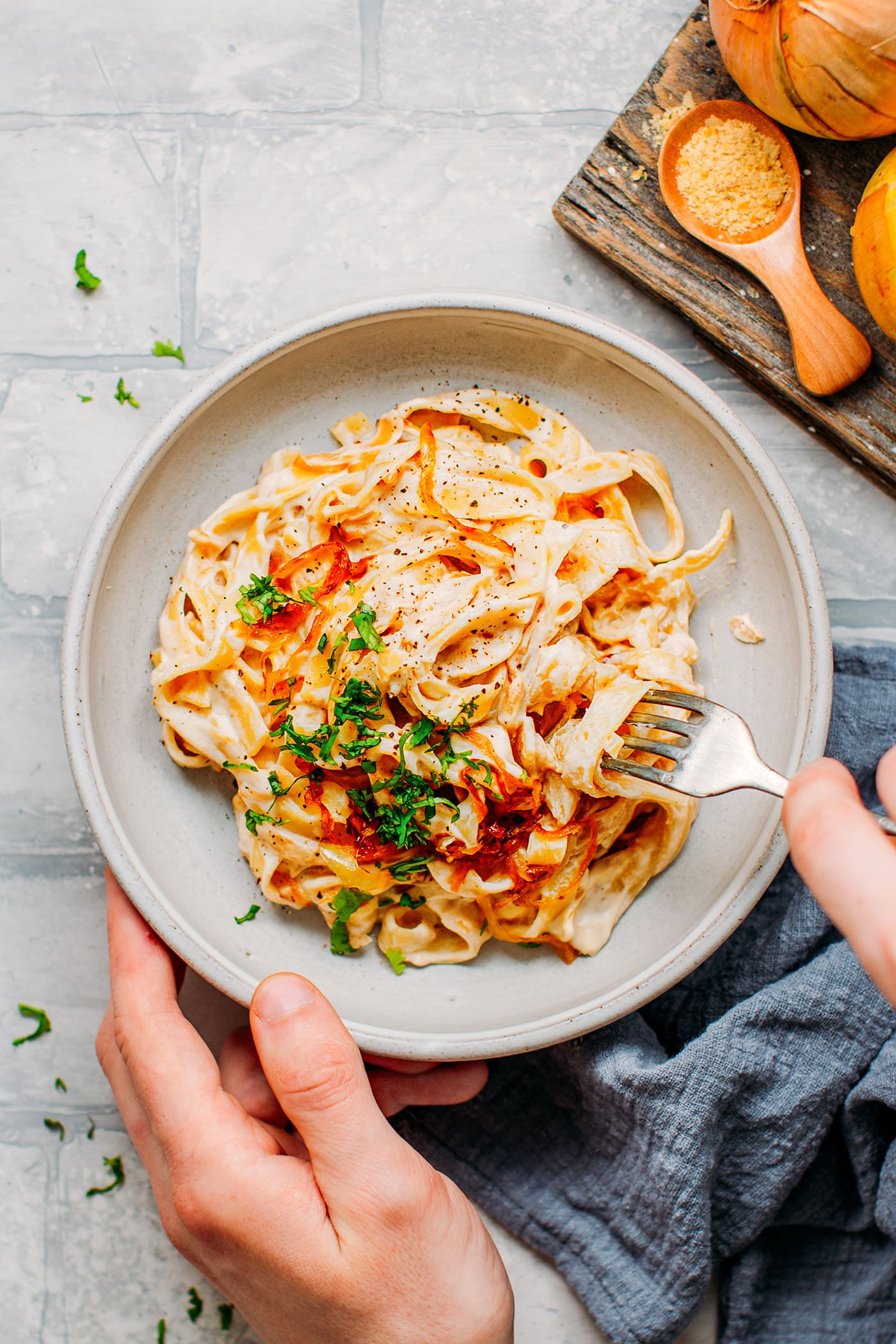 Creamy Caramelized Onion Pasta