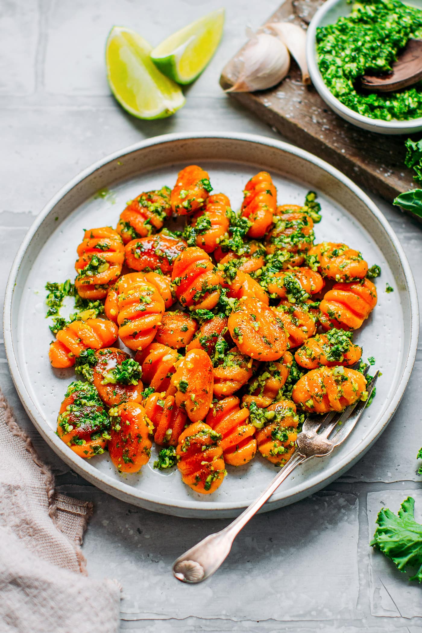 Sweet Potato Gnocchi with Kale Pesto