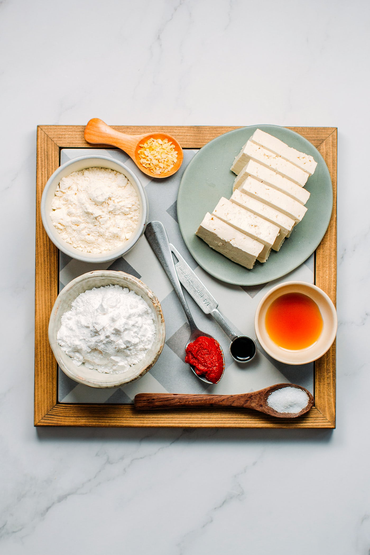 Ingredients to make vegan sausages