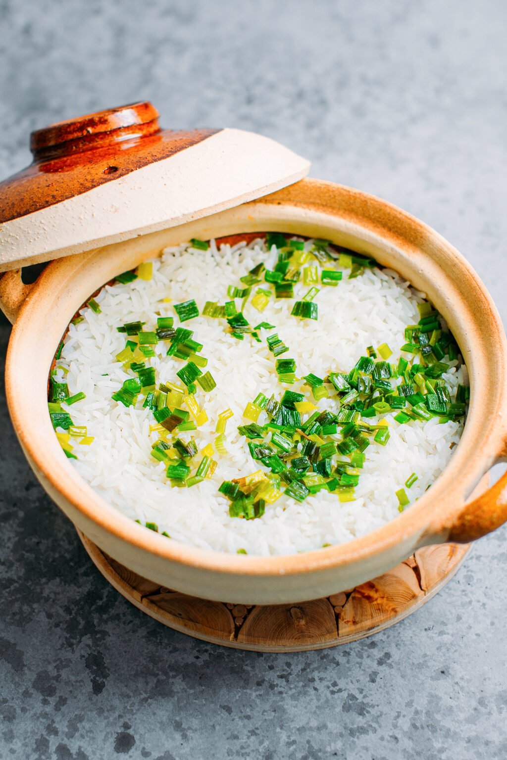 Perfect Clay Pot Rice Full Of Plants   Perfect Clay Pot Rice With Green Onions And Soy Sauce Plant Based 18 1024x1536 