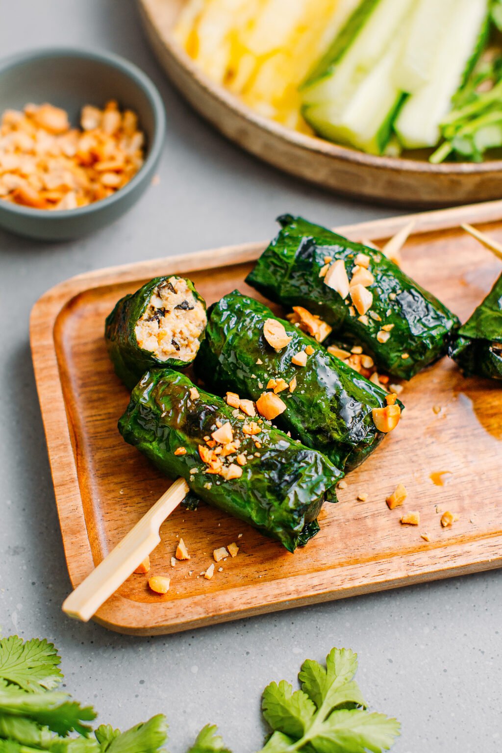 Grilled Wild Betel Leaves (Bò Lá Lốt Chay) - Full of Plants