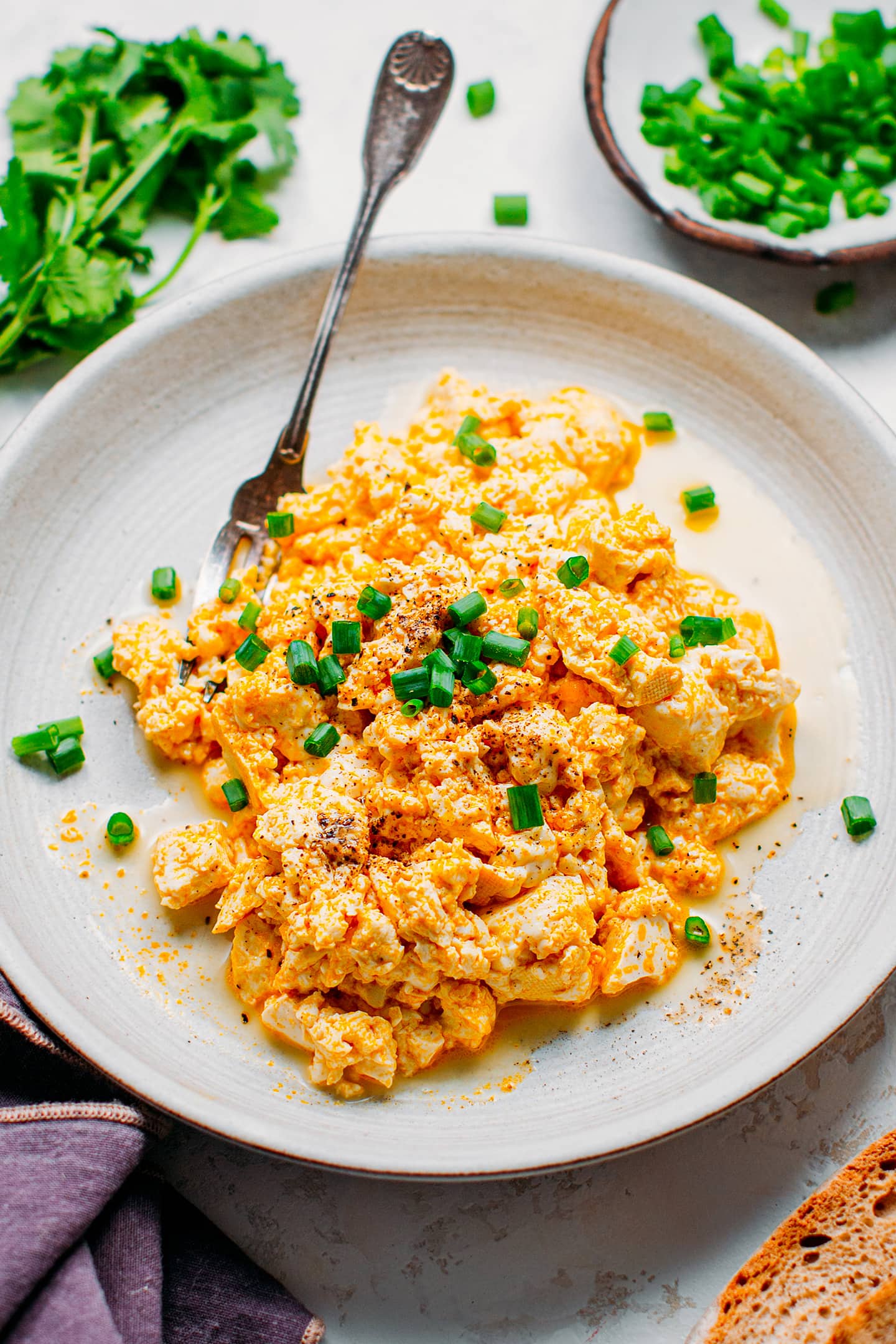 The Creamiest Tofu Scramble - Full of Plants