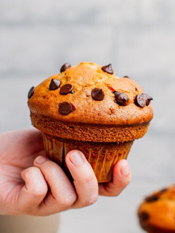 The Fluffiest Vegan Chocolate Chip Muffins