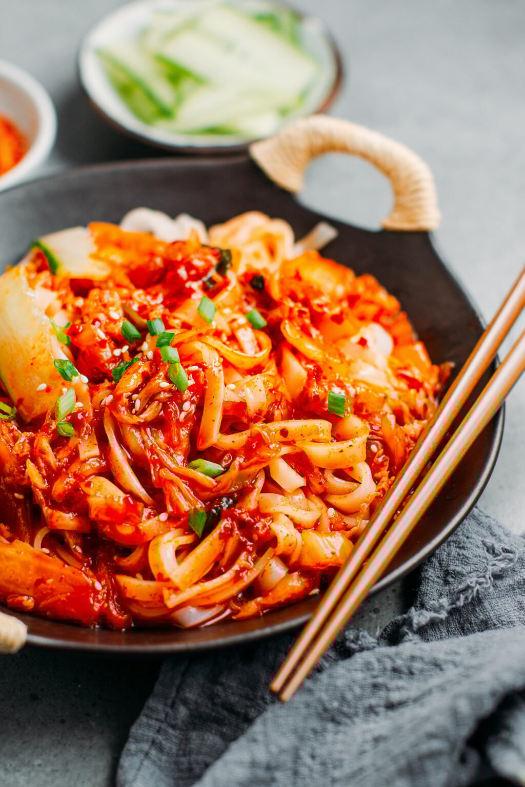 Quick Kimchi Noodles Full of Plants