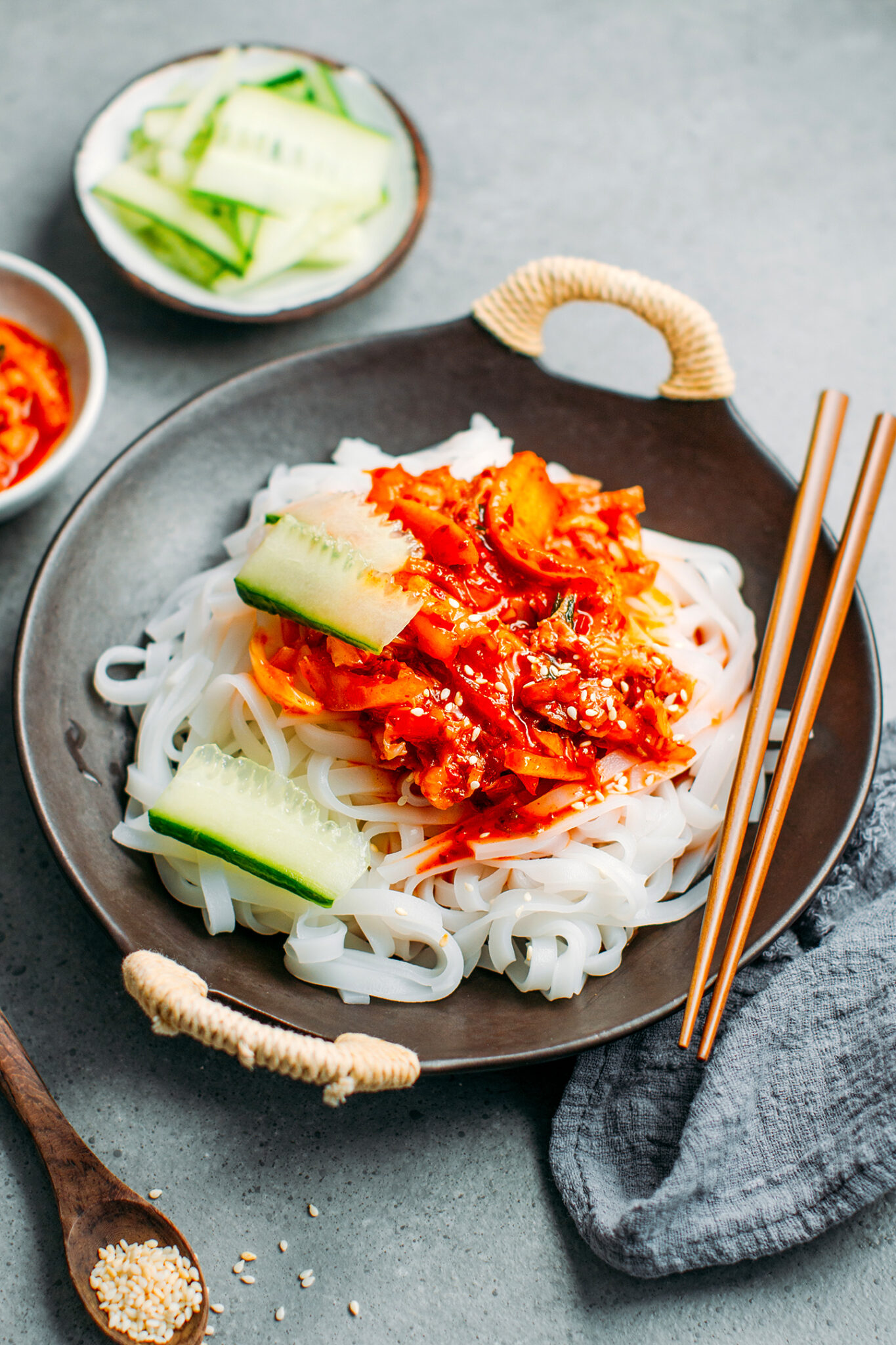 Quick Kimchi Noodles Full of Plants