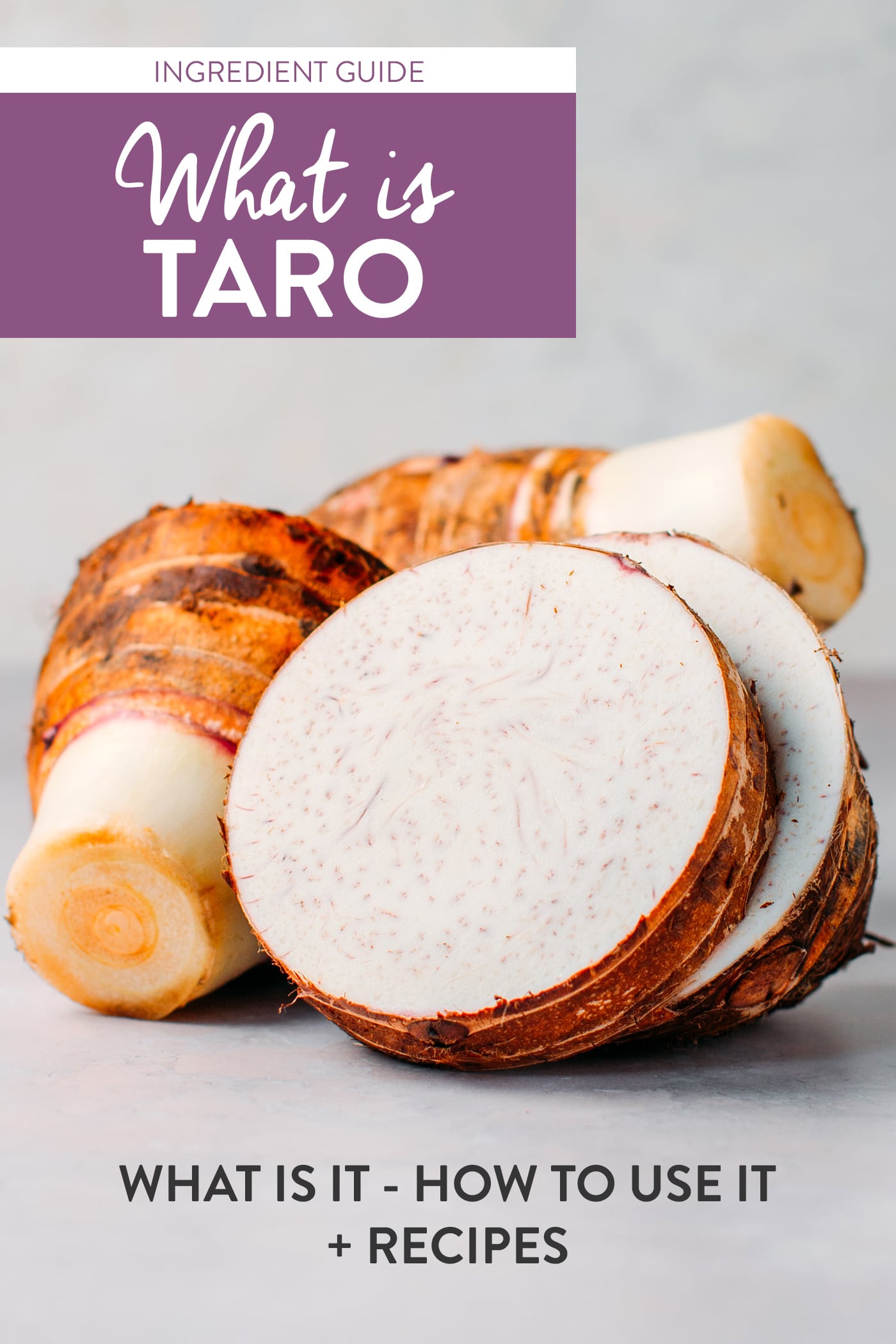 Guide to taro roots.