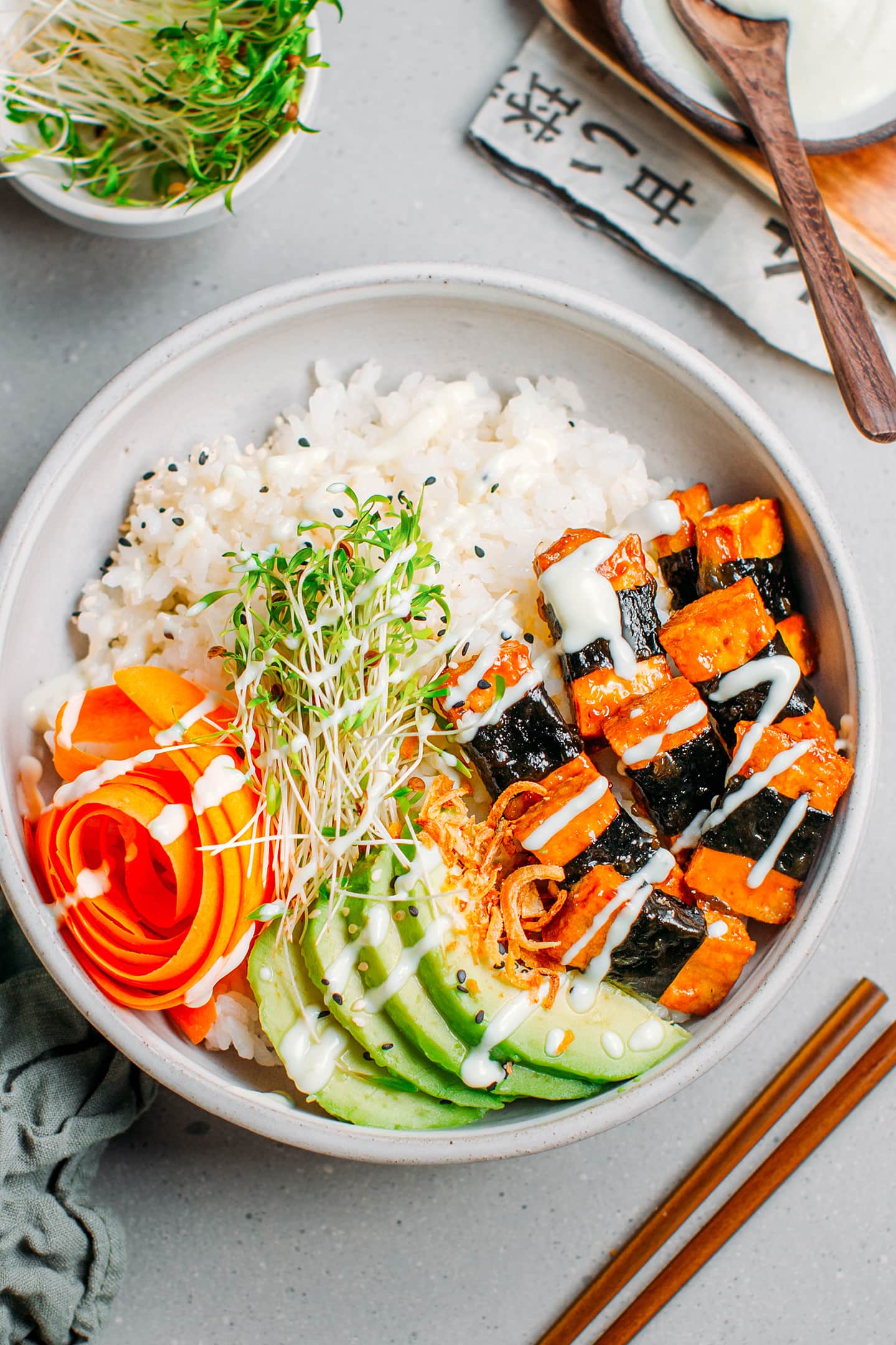 Vegan Sushi Bowls with Wasabi Mayo Full of Plants