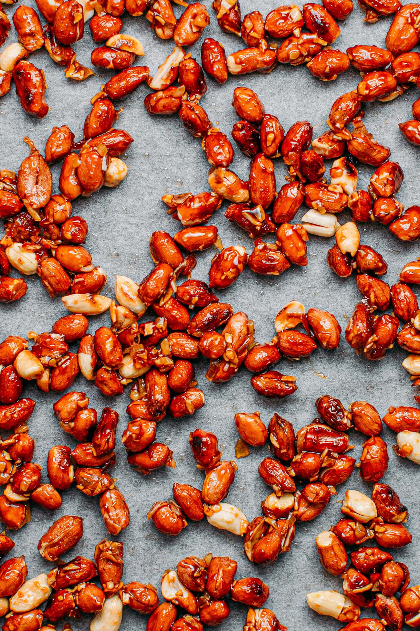 Roasted chili and garlic peanuts.