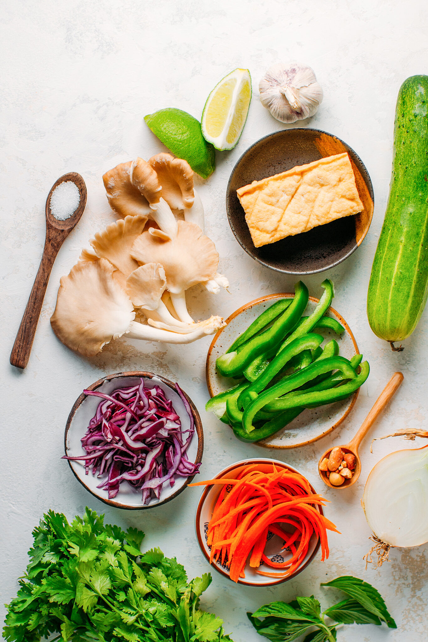 Vietnamese Mushroom & Tofu Salad - Full Of Plants