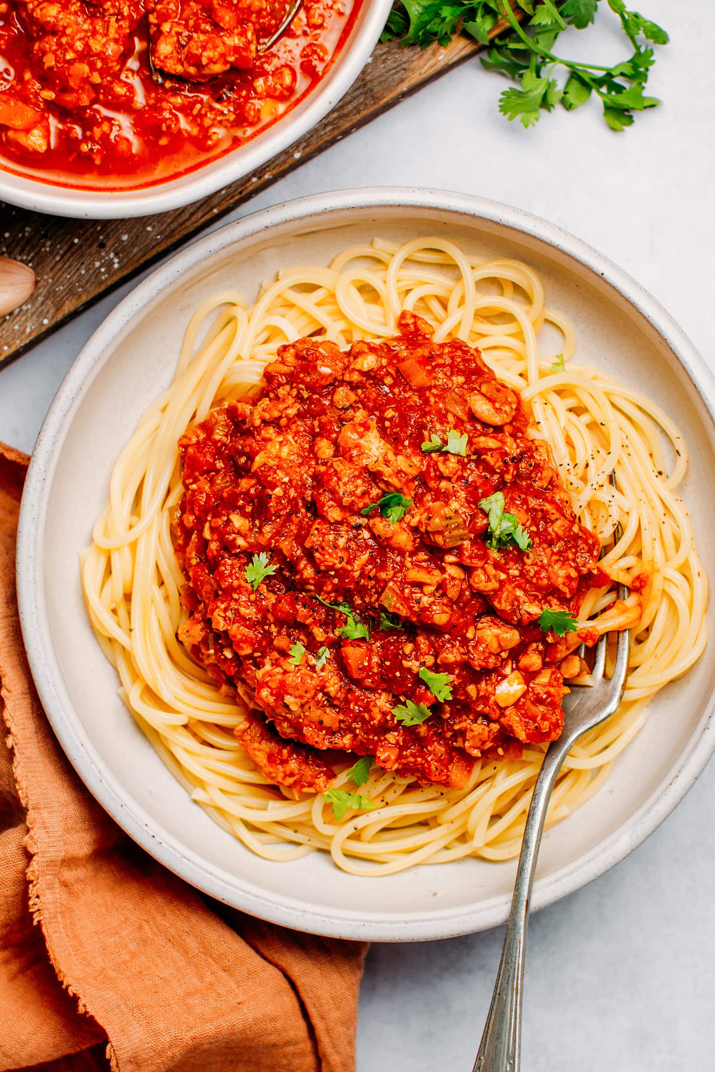 Vegan Tempeh Bolognese - Full of Plants