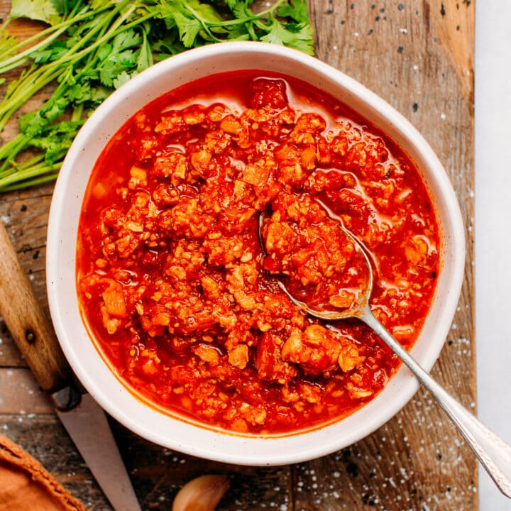 Vegan Tempeh Bolognese - Full of Plants