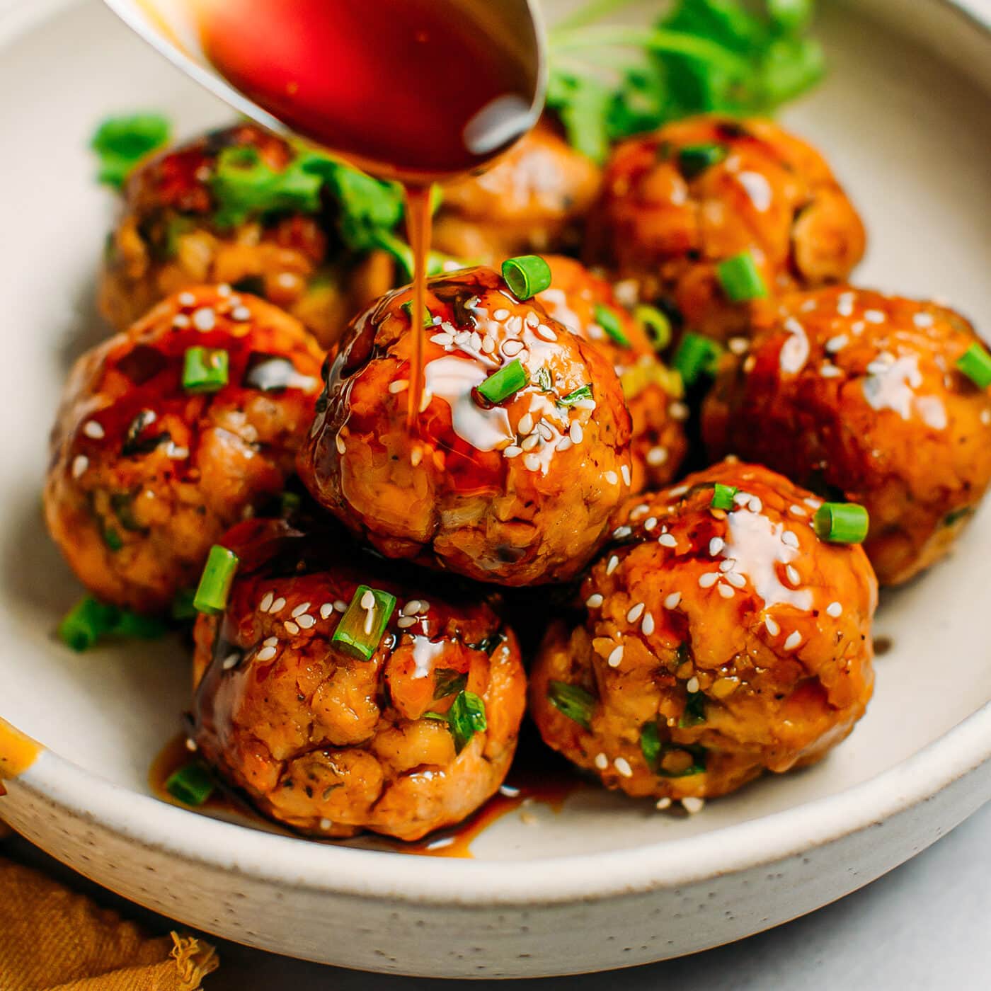 Teriyaki Tempeh Meatballs Full of Plants