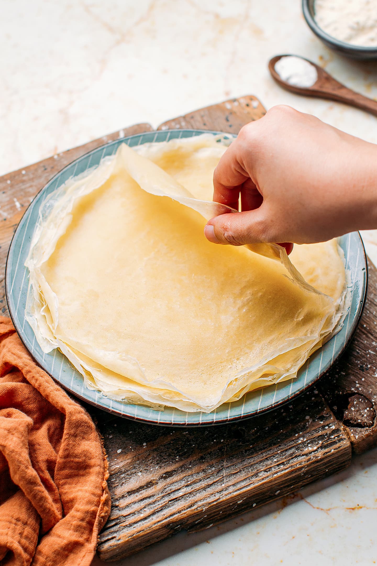Homemade Egg Roll Wrappers Full Of Plants