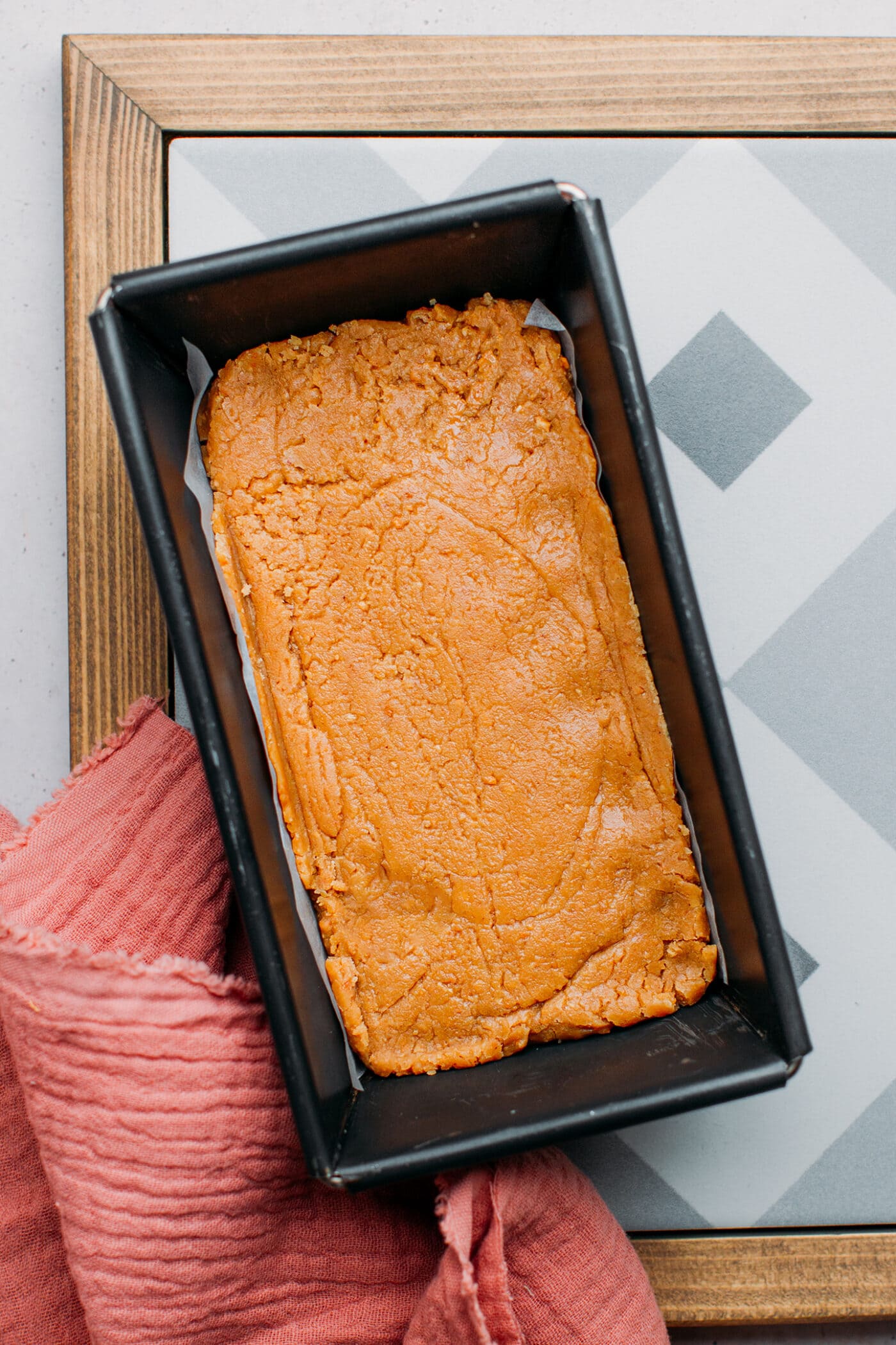 Peanut butter candy in a pan.