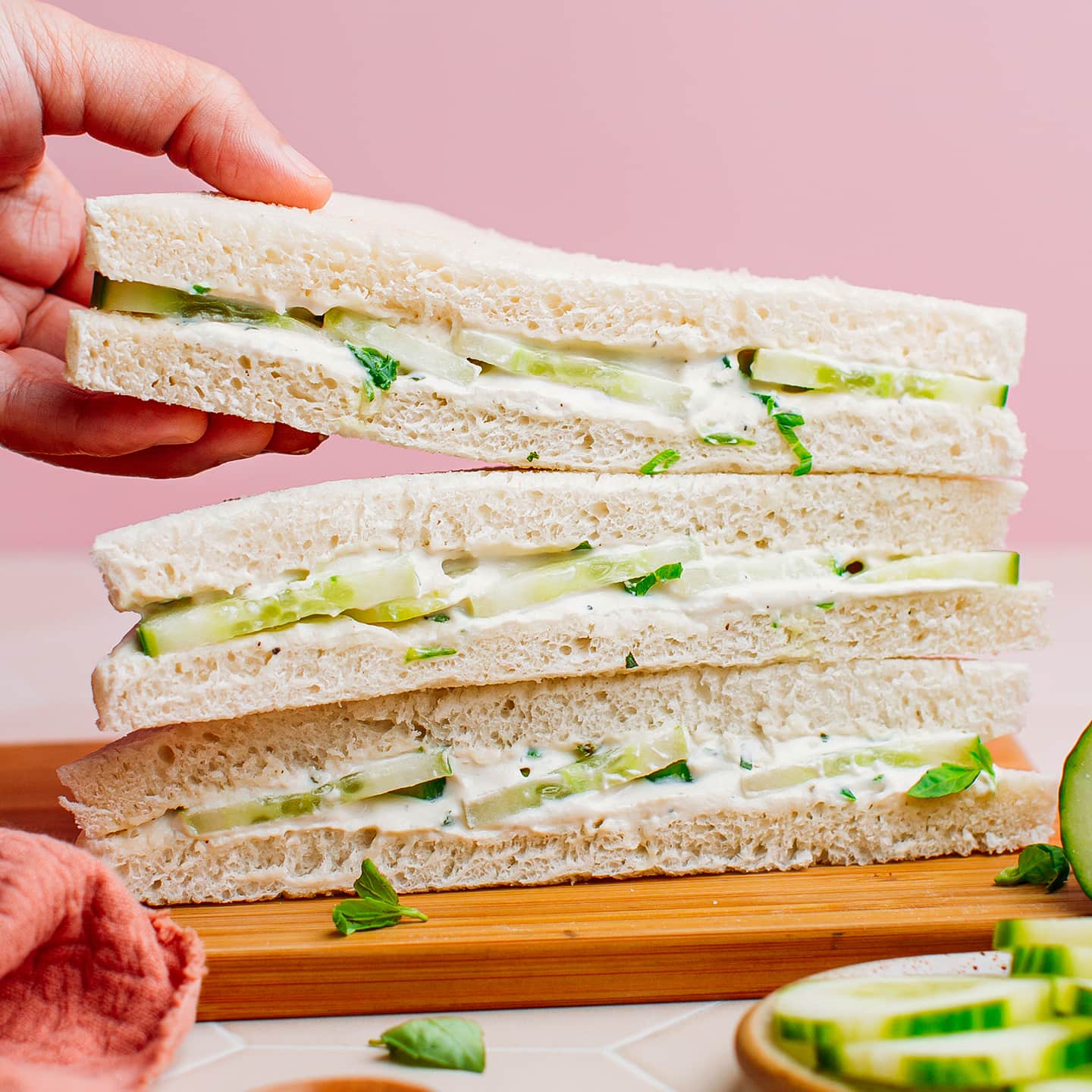 Vegan Cucumber Sandwiches-image