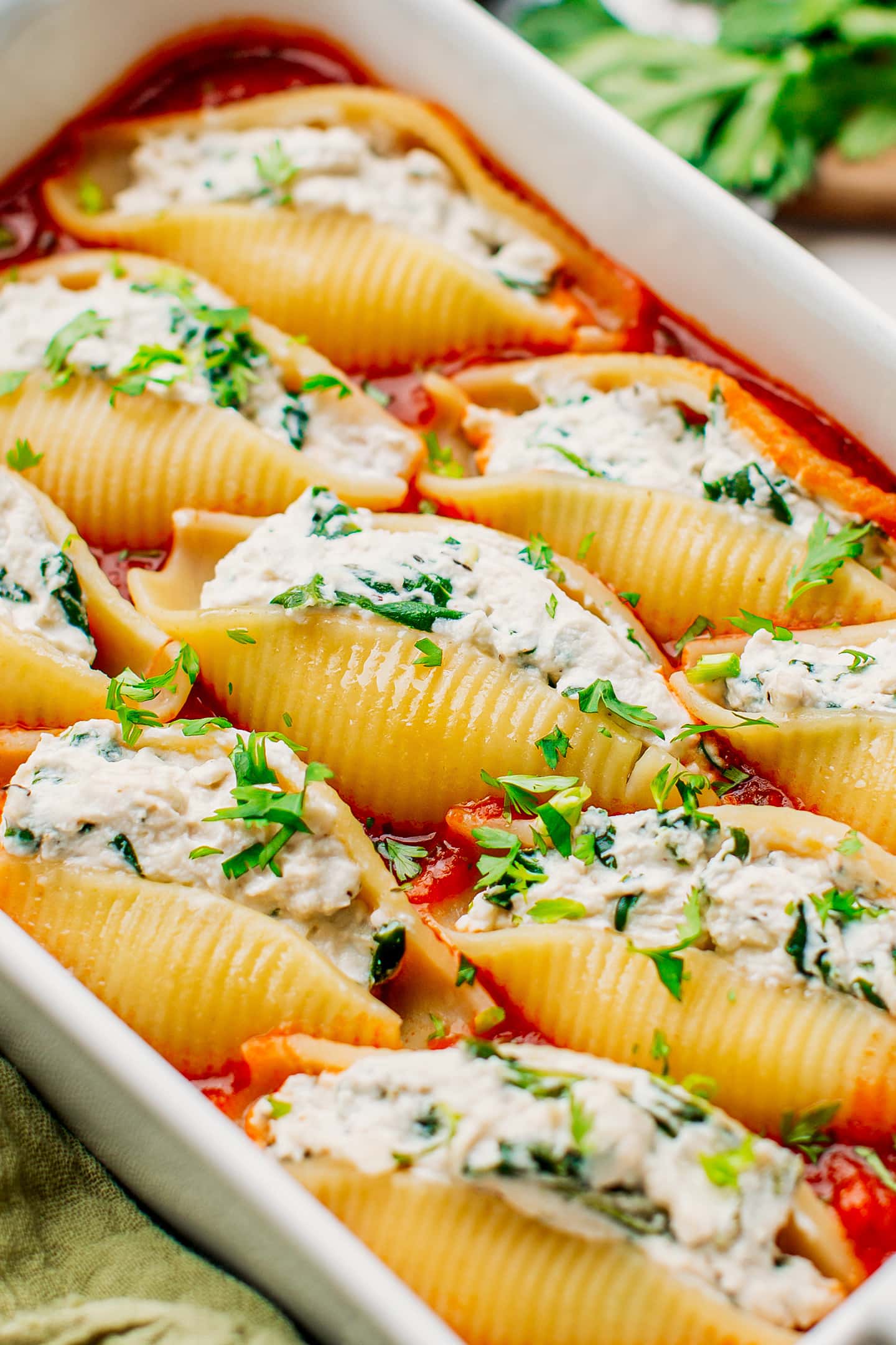 Vegan Stuffed Shells With Ricotta - Full of Plants