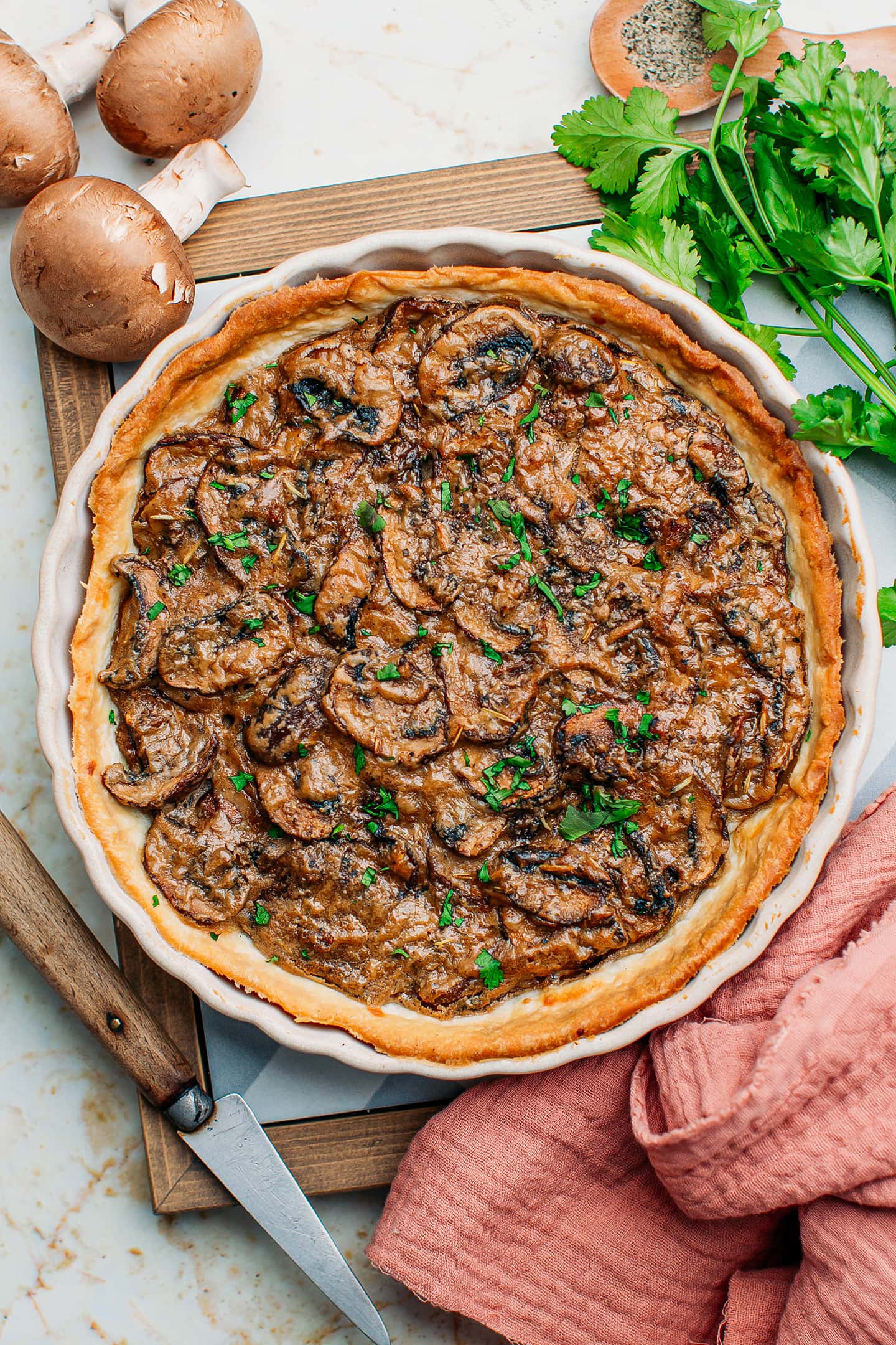 Vegan Mushroom Tart Full of Plants