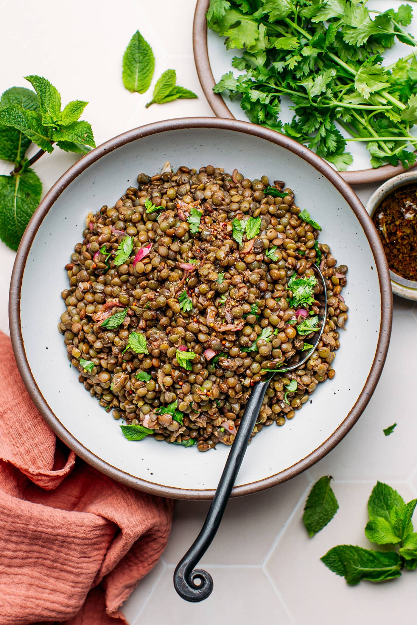 French Green Lentil Salad Full of Plants