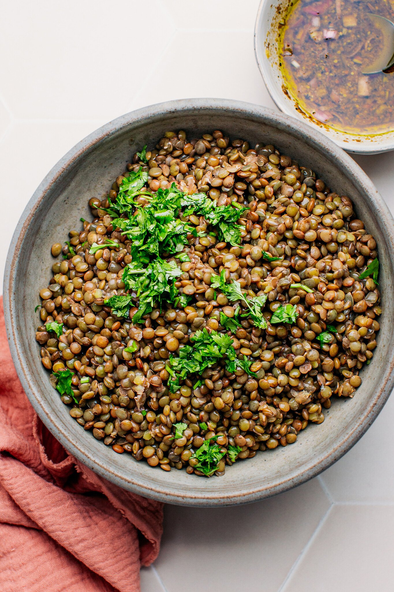 French Green Lentil Salad - Full of Plants