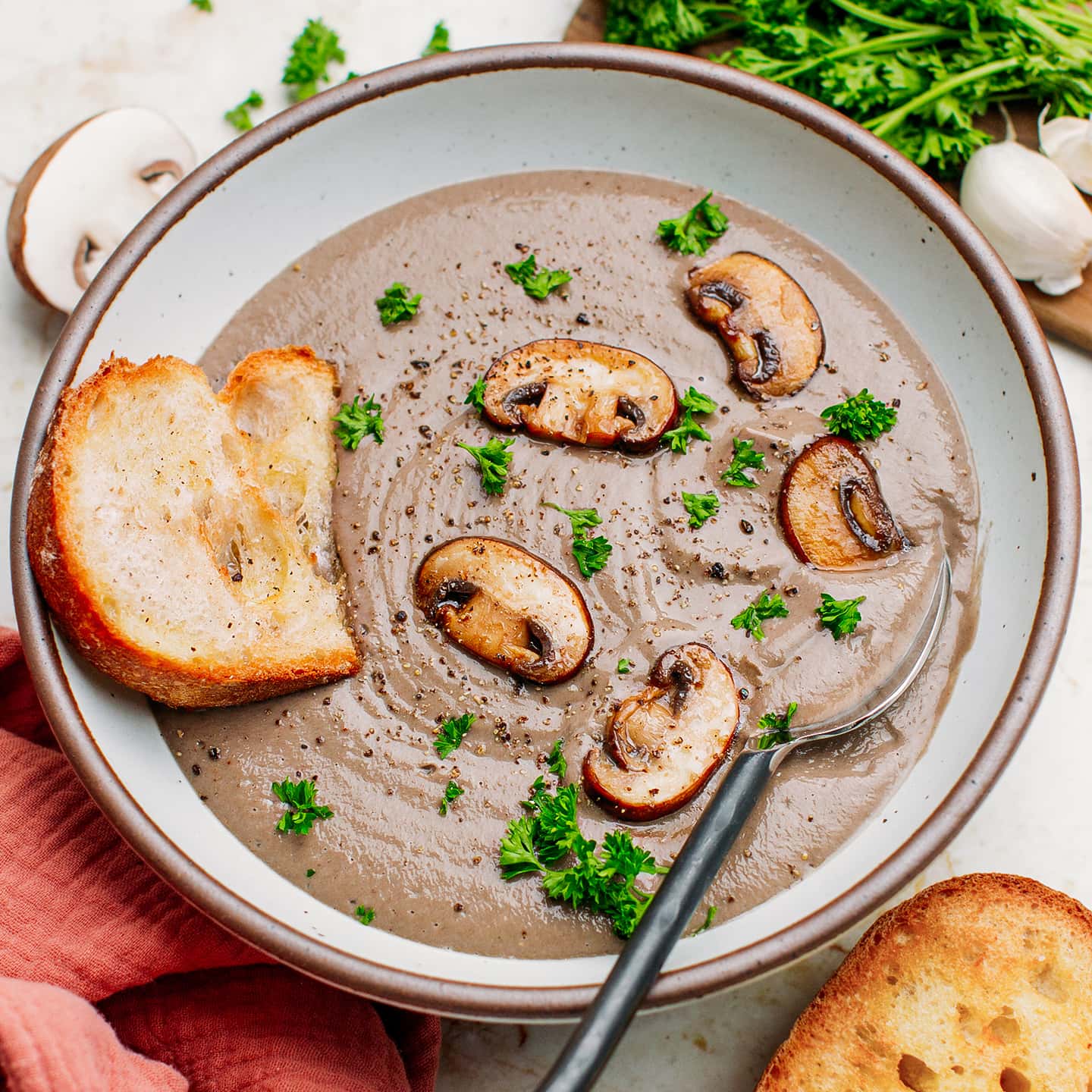 Creamy Vegan Mushroom Soup-image