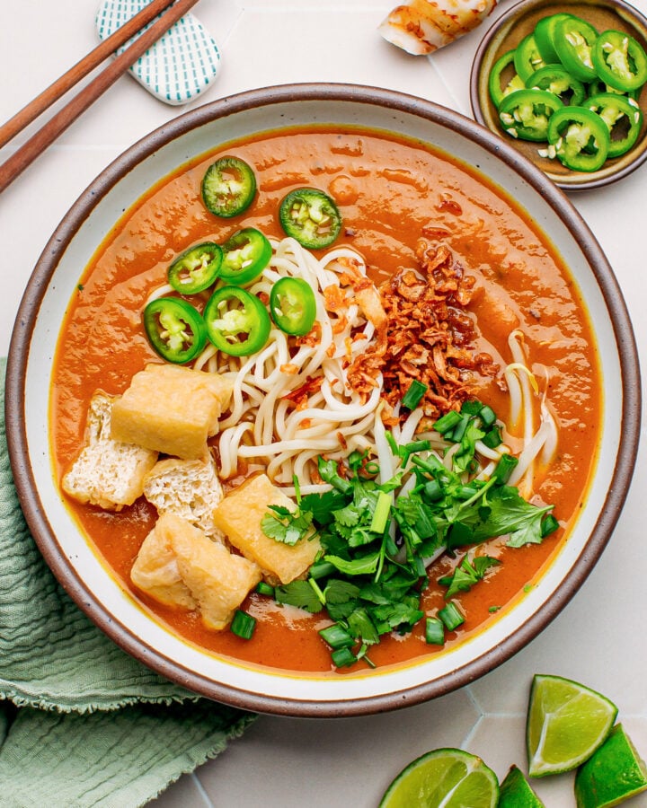 Vegan Mee Rebus (Malay Noodles in Sweet Potato Gravy)