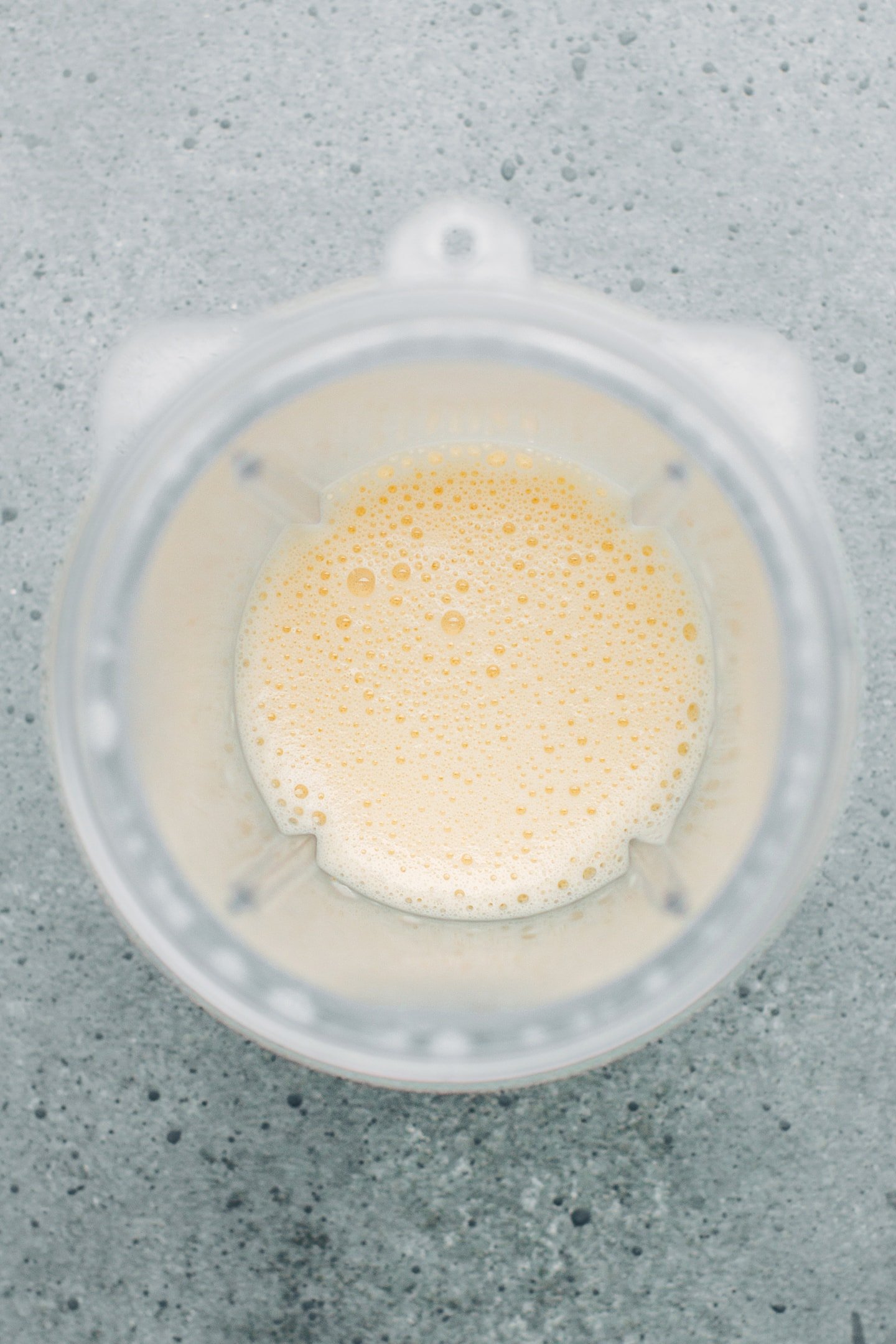 Chickpea flour batter in a blender.