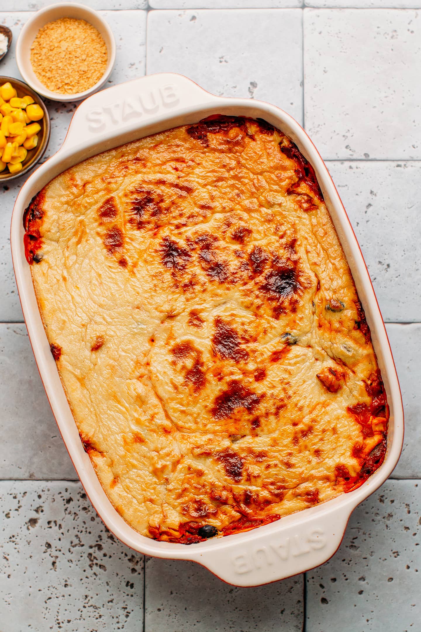 Baked enchilada casserole.