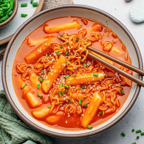 Vegan Rabokki (Tteokbokki with Ramen) - Full of Plants