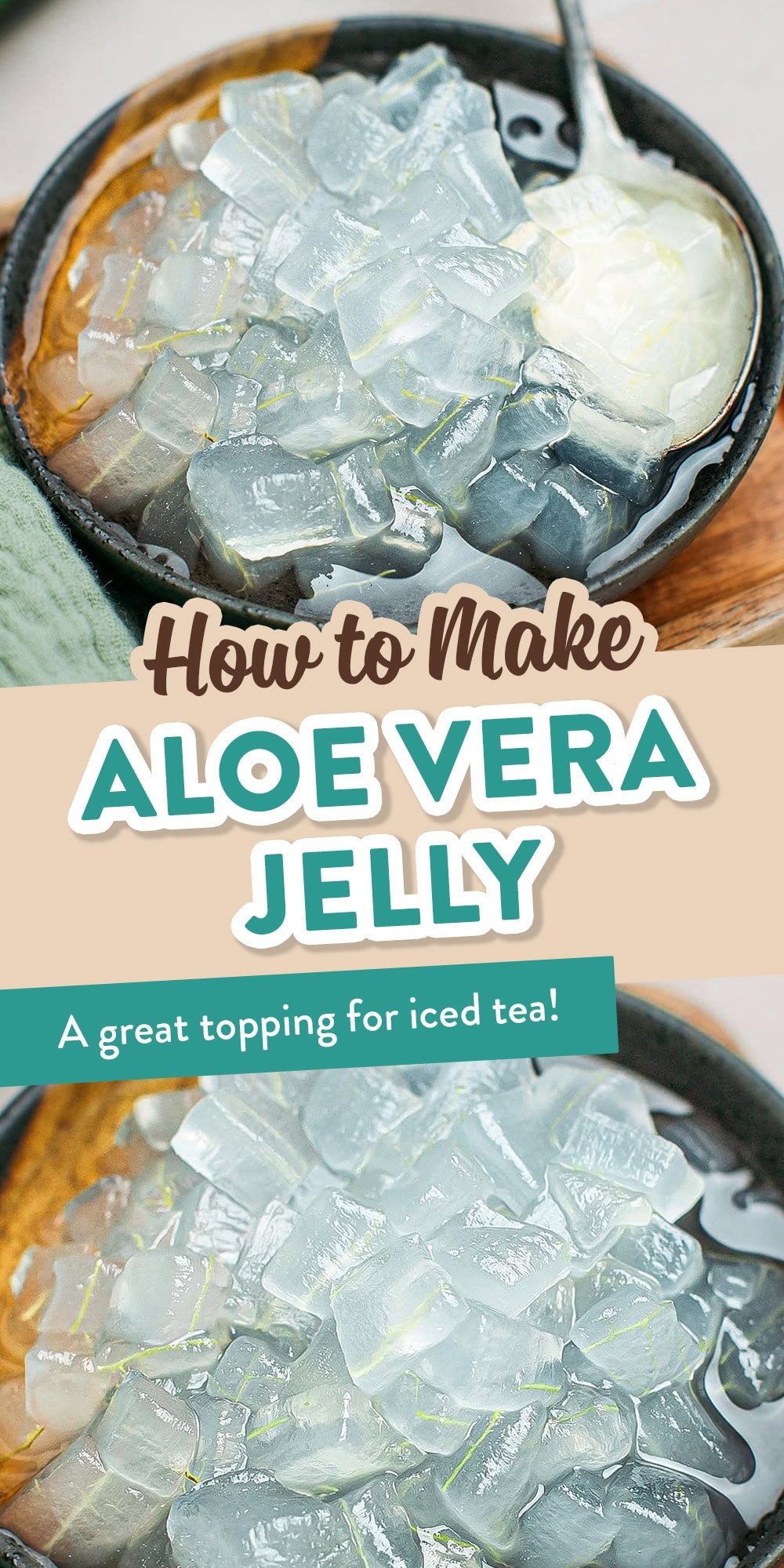 Healthy, good for your skin jelly that is perfect to add to iced teas or lattes! It is chewy, not too sweet and will definitely make your favorite drinks more exciting!