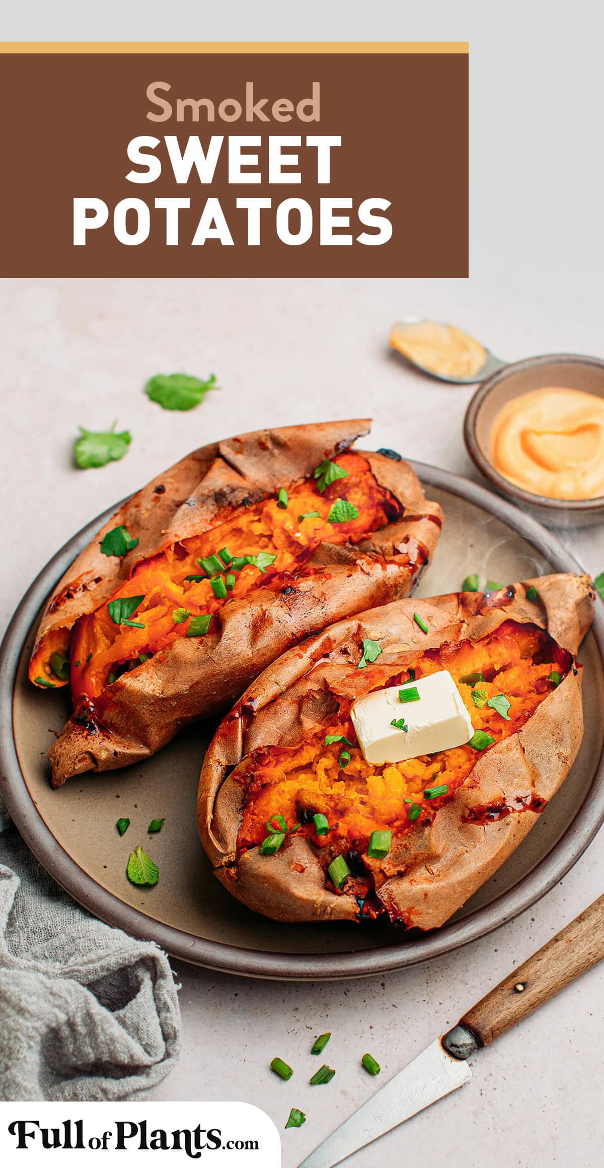 Slowly smoked over hickory wood chips in a stovetop smoker, these smoked sweet potatoes are so hearty and warming! Follow my step-by-step instructions to learn how to infuse your sweet potatoes with a wonderful smoky aroma. #sweetpotatoes #smoked #smoker