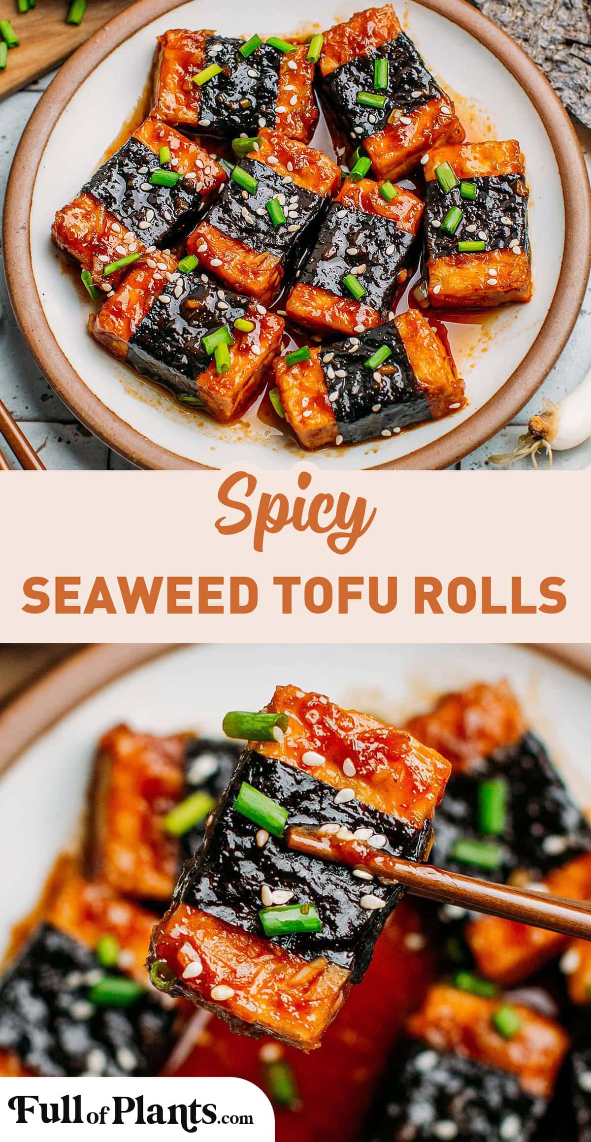 These seaweed tofu rolls are super chewy and juicy! Cooked in an aromatic Vietnamese-inspired sauce infused with lemongrass, garlic, and chili, this dish is simply irresistible! Serve it over white rice and your favorite greens for a savory and nutritious meal! #tofu #vegan