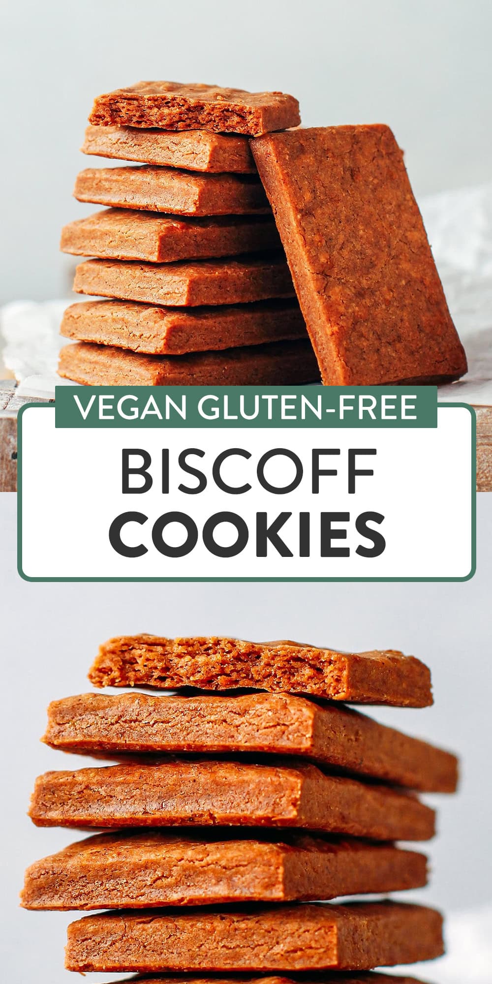 Make your own Biscoff cookies at home with just 9 ingredients! These cinnamon cookies are crispy and buttery and taste just like the original, minus the gluten! Serve them with coffee or tea, or use them as a base to make tiramisu or cheesecakes!