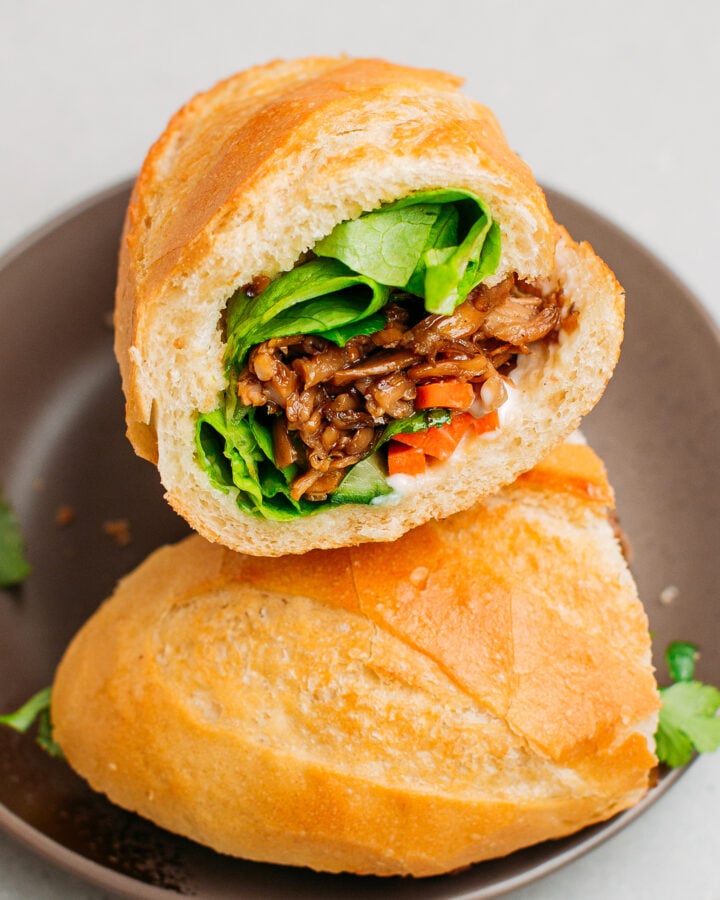 Vegan Pulled Mushroom Banh Mi