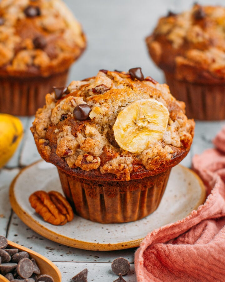 Vegan Banana Chocolate Chip Muffins