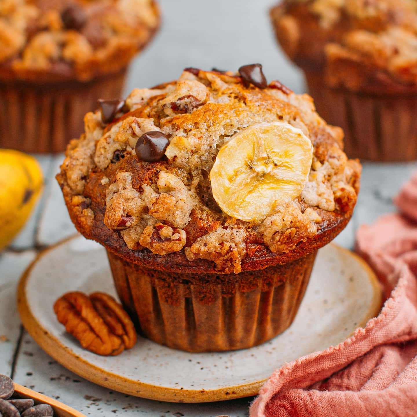 Vegan Banana Chocolate Chip Muffins-image