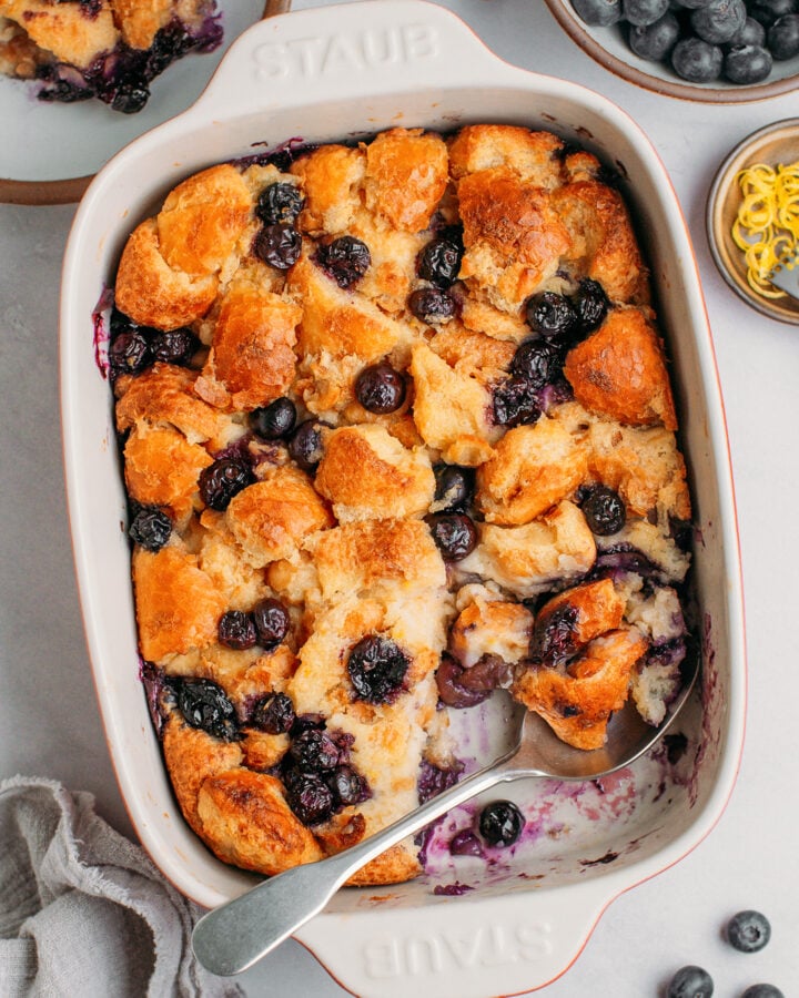 Vegan Blueberry Bread Pudding