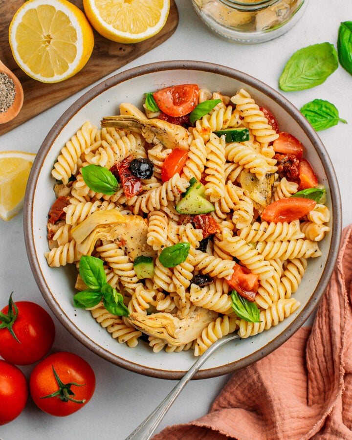 Sun-dried Tomato & Artichoke Pasta Salad