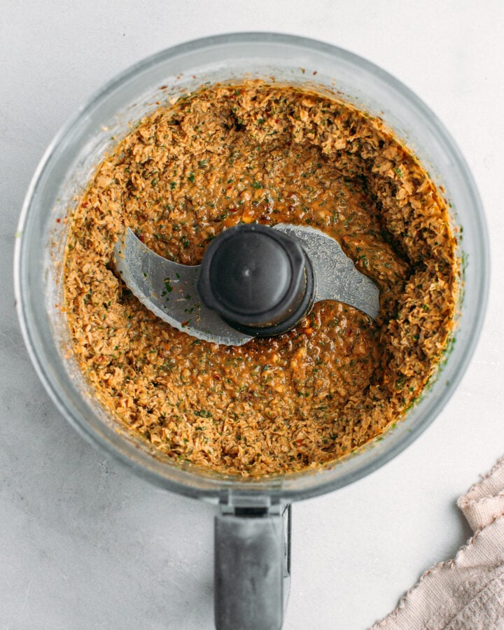 White beans and seasonings processed with TVP.