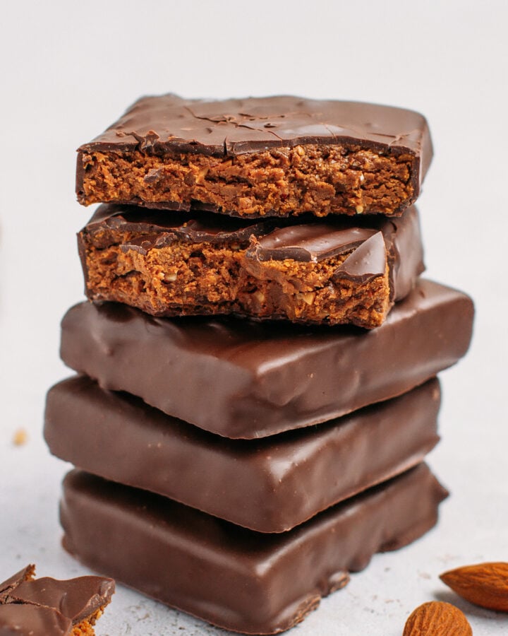 Vegan Chocolate-Coated Protein Bars