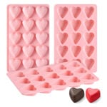 Heart-shaped silicone mold.