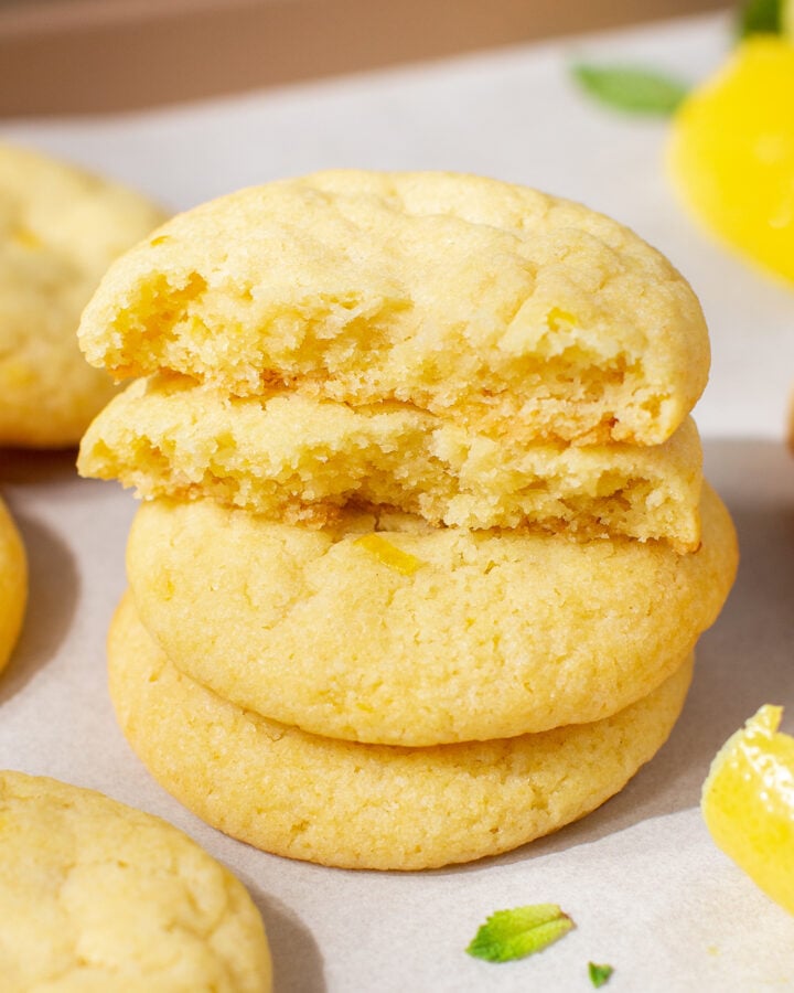 Chewy Vegan Lemon Cookies